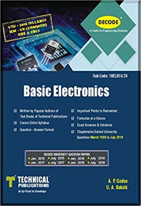 buy basic electronics    sem solved university question papers vtu book ap godseua
