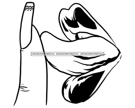 Sexy Erotic Woman Lips Mouth Licking Finger Beautiful Skin Etsy
