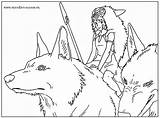Princesse Mononoke Ghibli Miyazaki Coloriages Monoke Hayao 塗り絵 Totoro Mononoké ものの ぬりえ Hime Miyasaki 宮崎 トトロ sketch template