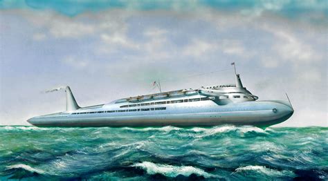 whale ocean liner design  norman bel geddes  rretrofuturism