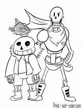 Sans Coloring Papyrus Pages Undertale Printable Print Color Chara Temmie Book Sketch Colorings Template Might Also sketch template