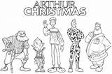 Coloring Arthur Christmas Characters sketch template