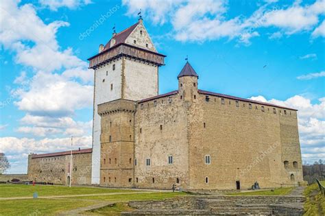 herman narva castle facade narva estonia stock photo  tuulijumala