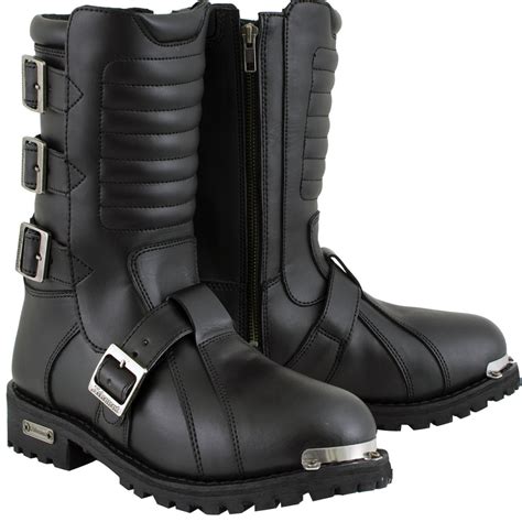 xelement  executioner mens black leather motorcycle boots