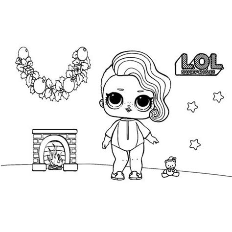 cute baby lol  christmas coloring page   coloring pages