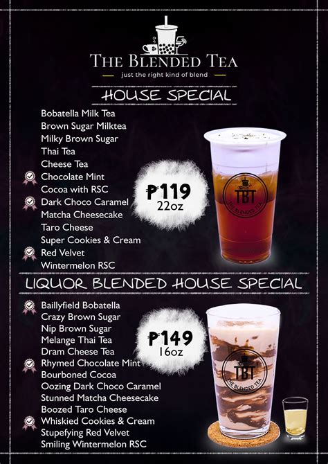 blended tea menu philippines