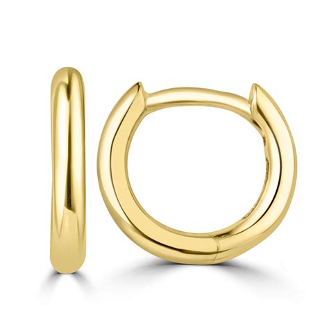 18ct Gold Huggie Hoop Earrings Pravins