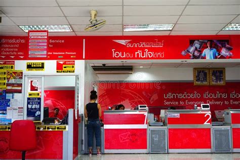 thailand post office  western union  chaengwattana street editorial photo image  post