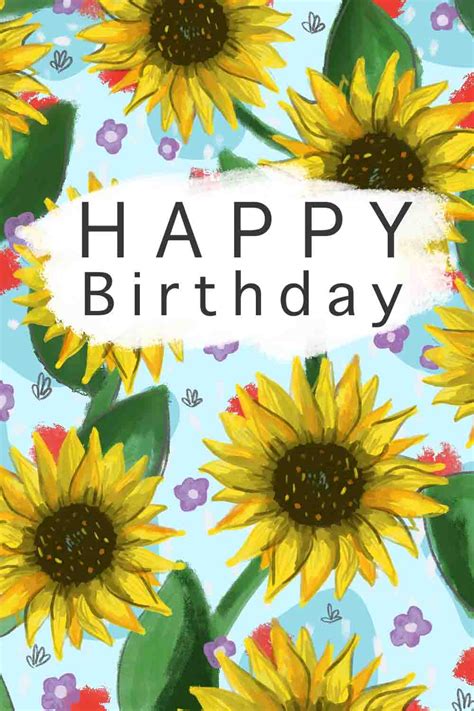 sunflower birthday ecard