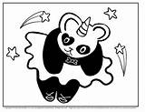 Coloring Pages Pandacorn Template sketch template