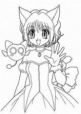 Neko Coloring Anime Pages Girl Getdrawings sketch template