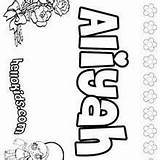 Coloring Pages Alison Aliyah Hellokids Alka Name Girl sketch template