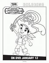 Coloring Pirates Jake Pages Neverland Library Captain sketch template
