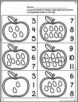 Math Kindergarten Prek Preschoolplayandlearn Seeds Recognizing sketch template