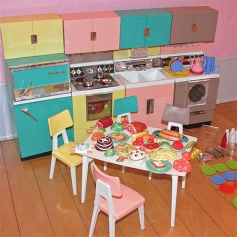 vintage deluxe reading dream kitchen set barbie sized set
