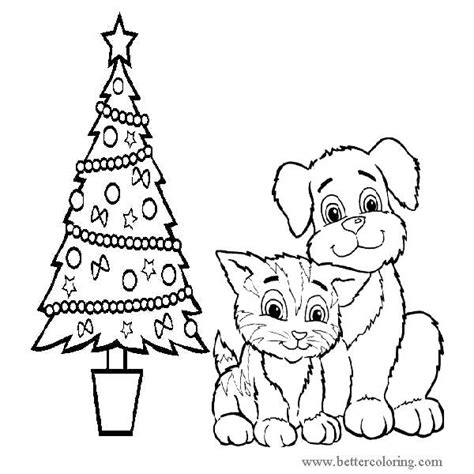 christmas dog coloring pages coloring pages  printable coloring pages