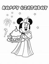 Mouse Coloring Minnie Birthday Pages Mickey Happy Cupcake Printable Princess Baking Disney Party Color Coloring4free Print Cake Getcolorings sketch template