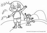 Dora Coloring4free Popular Coloringhome sketch template