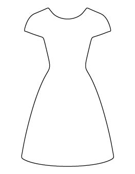 dress pattern dress templates dress outline paper dress