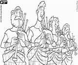 Coloring Pages Kilt Template Scottish Bagpipe sketch template