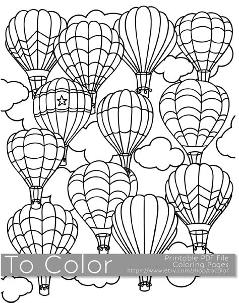 printable hot air balloon coloring page  adults  jpg