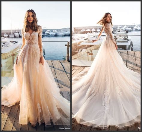 china long sleeves bridal gowns lace beach wedding dress 2019 lb18057