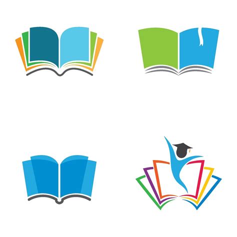 book logo images set  vector art  vecteezy