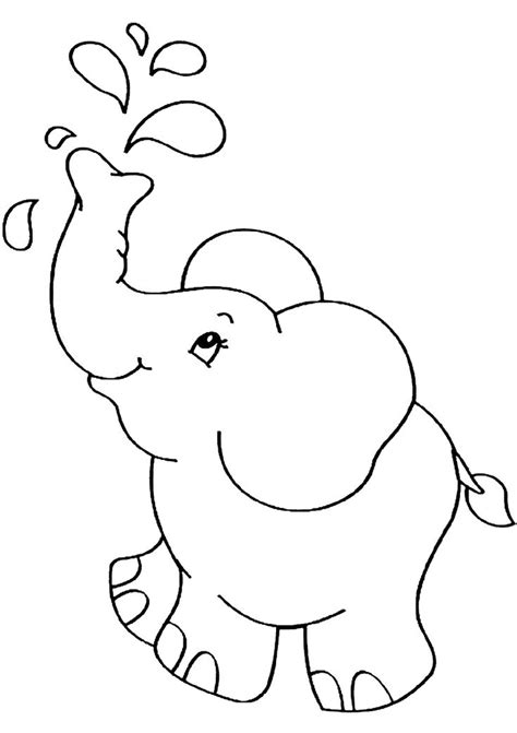 baby elephant coloring pages  kindergarten elephant coloring page