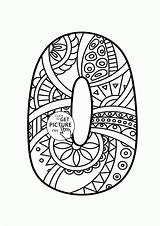 Coloring Pages Number Numbers Printable Book Pattern Colouring Kids Alphabet Zentangle Wuppsy Printables Sheets Mandala Counting Cartoon Visit Books sketch template