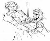 Coloring Pages Star Wars Ahsoka Anakin Online sketch template
