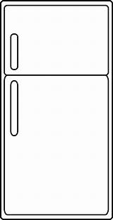 Refrigerator Fridge Clipart Clip Outline Cliparts Line Refrigerators Kitchen Colouring Empty Clker Freeclip Appliances Google Geladeira Simplistic Simple Library Clipartix sketch template