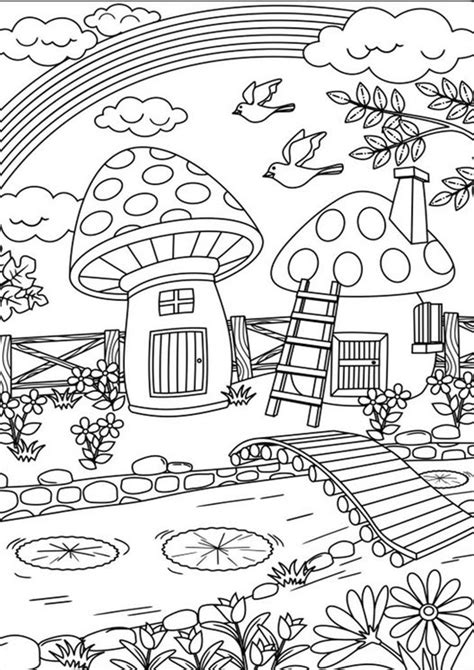 pin  houses building places coloring pages