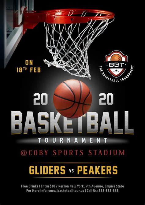 basketball tournament flyer template