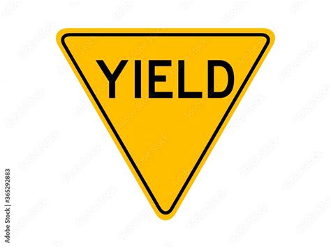 isolated yield sign   text yield  yellow  triangle