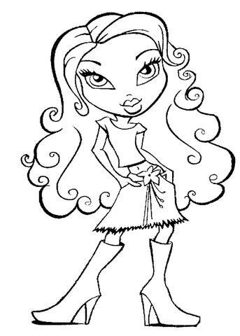 curly hair coloring page supercoloringcom