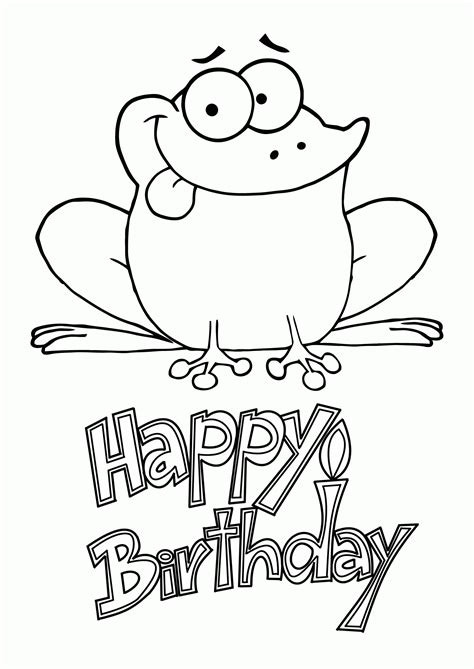 printable happy birthday coloring pages printable templates