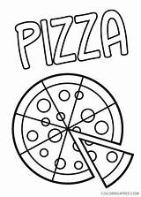 Pizza Coloring Pages Coloring4free Printable Related Posts Cartoon sketch template