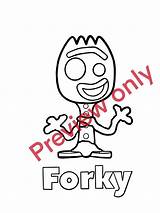 Forky Coloring Pages sketch template