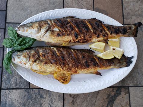 Chorcoal Grilled Sea Bass [food Pic] R Paleo