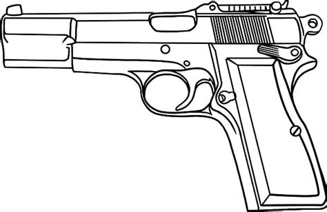 gun coloring page  print