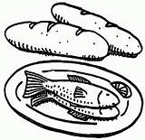 Loaves Fishes sketch template