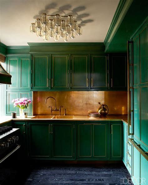 dark green kitchen cabinet homemydesign