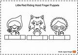 Puppets Riding Cut Caperucita Cuento Roja sketch template