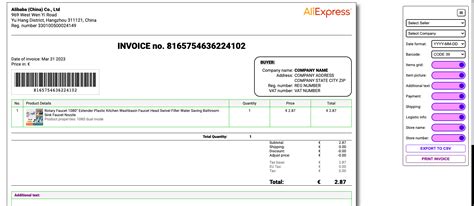 aliexpress invoice generate  invoice  aliexpress