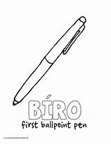 Coloring Pen Pages Ballpoint History Sheets Biro Getdrawings sketch template