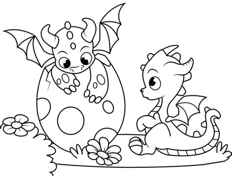 dragon coloring pages easy cute baby dragon drawings francine