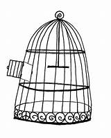 Cage Bird Coloring Pages Color Drawing Kids Printable Getcolorings Getdrawings Flying sketch template