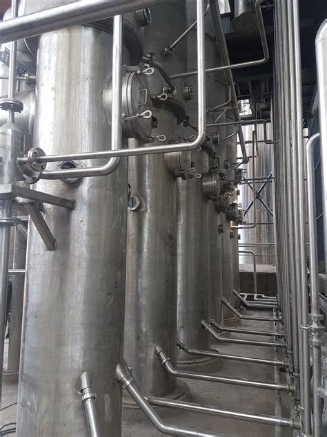 stainless steel falling film evaporators capacity  lph  lph automation grade