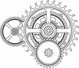 Steampunk Gear Biomechanical Cogs Monochrome Clocks Pngegg Hippie sketch template