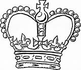 Crown Coloring Queen Drawing Pages Outline Jewels Kings King Crowns St Printable Line Easy Simple Colouring Princess Color Drawings Clipart sketch template